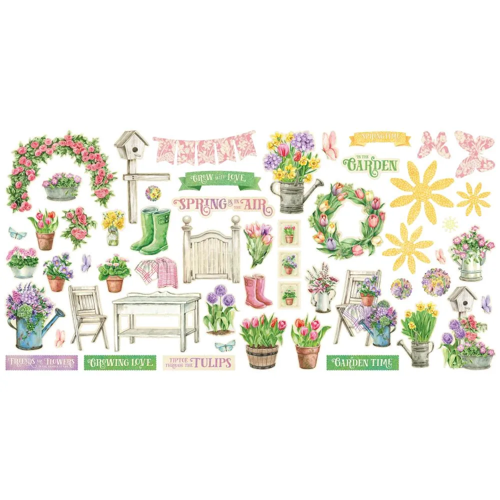 Graphic 45 Ephemera Die-Cut Assortment - Grow With Love