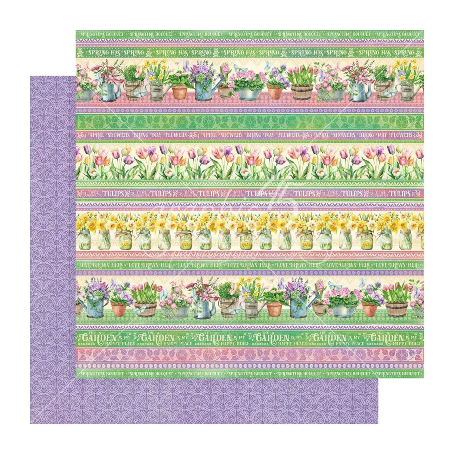 Graphic 45 Grow With Love Double-Sided Cardstock 12"x 12" - Garden Club