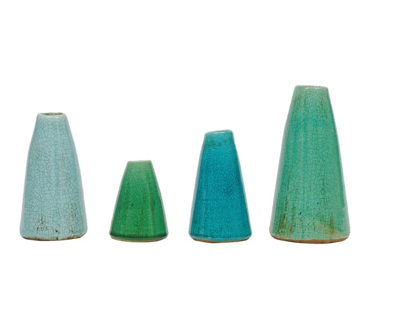 Green & Blue Terracotta Vases