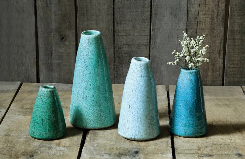 Green & Blue Terracotta Vases