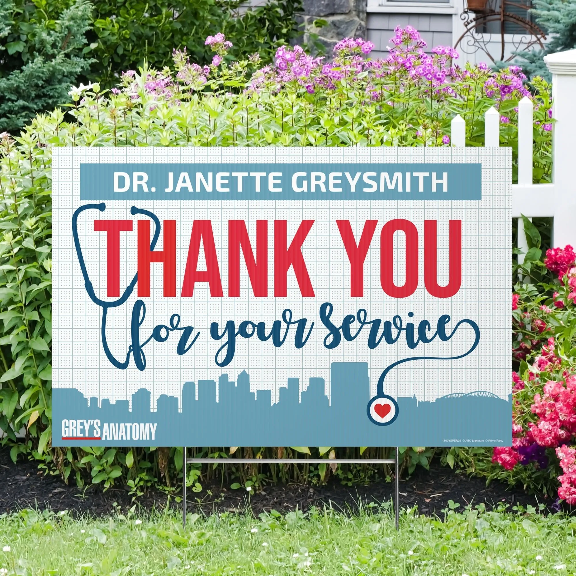 Grey's Anatomy – Thank You for your Service, Personalized Yard Sign