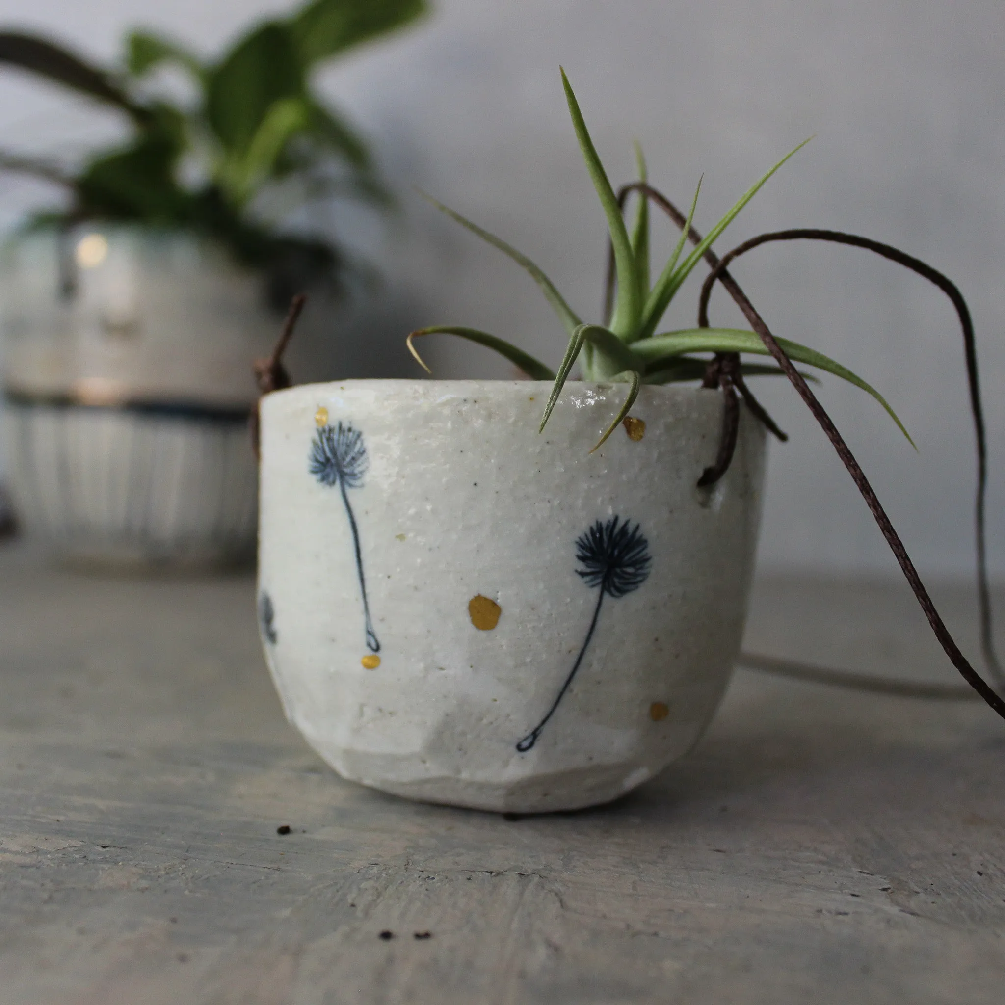 Hanging Ceramic Planters Dandelion