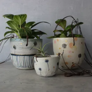 Hanging Ceramic Planters Dandelion