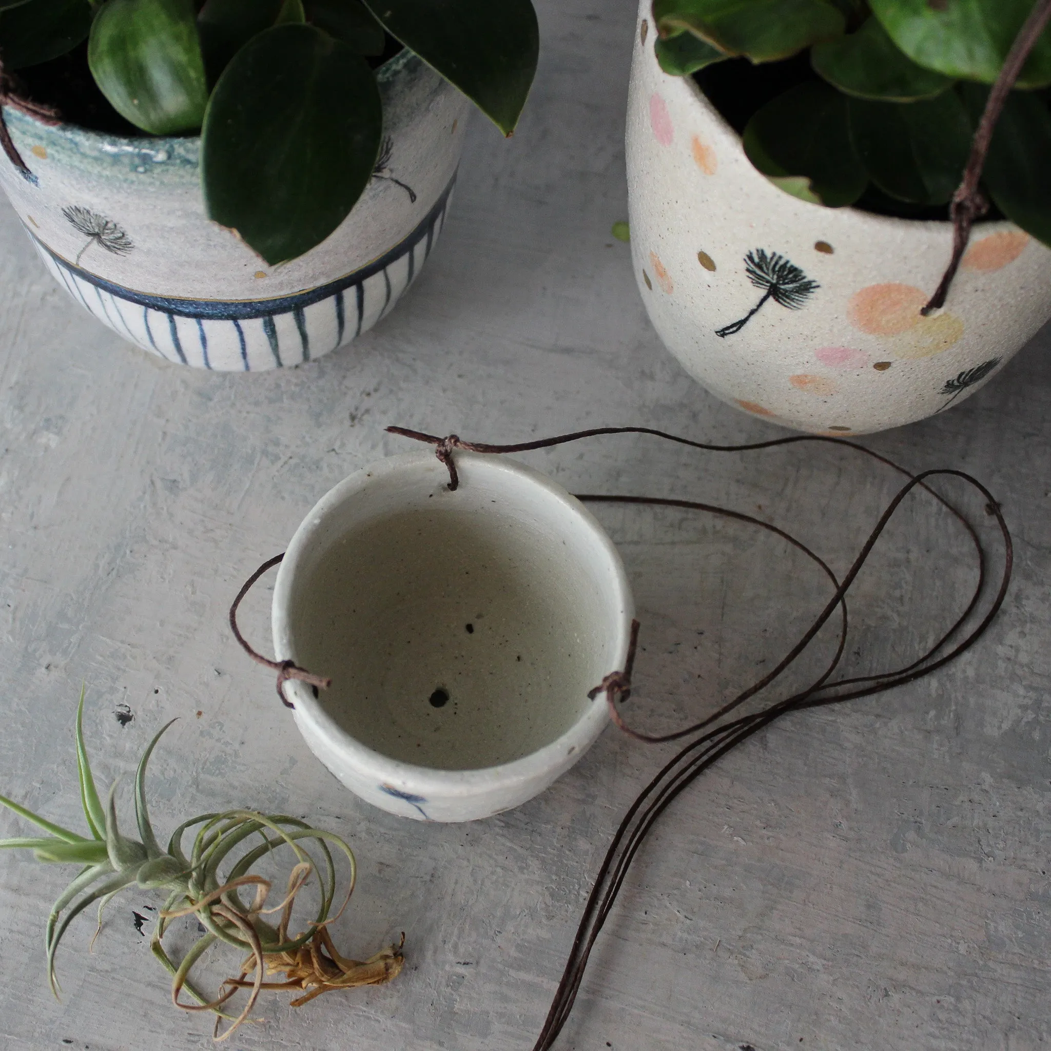 Hanging Ceramic Planters Dandelion