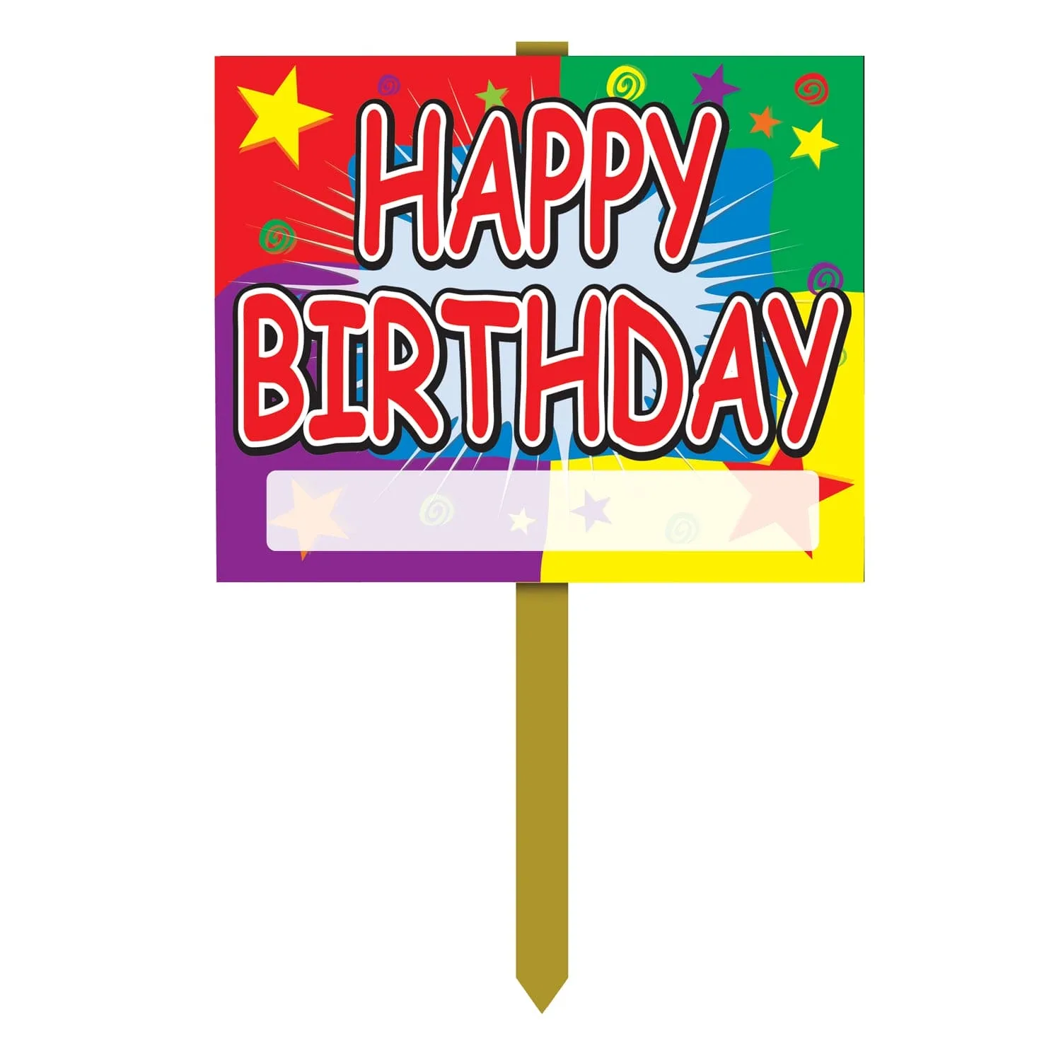 Happy Birthday Yard Sign 12" x 15"