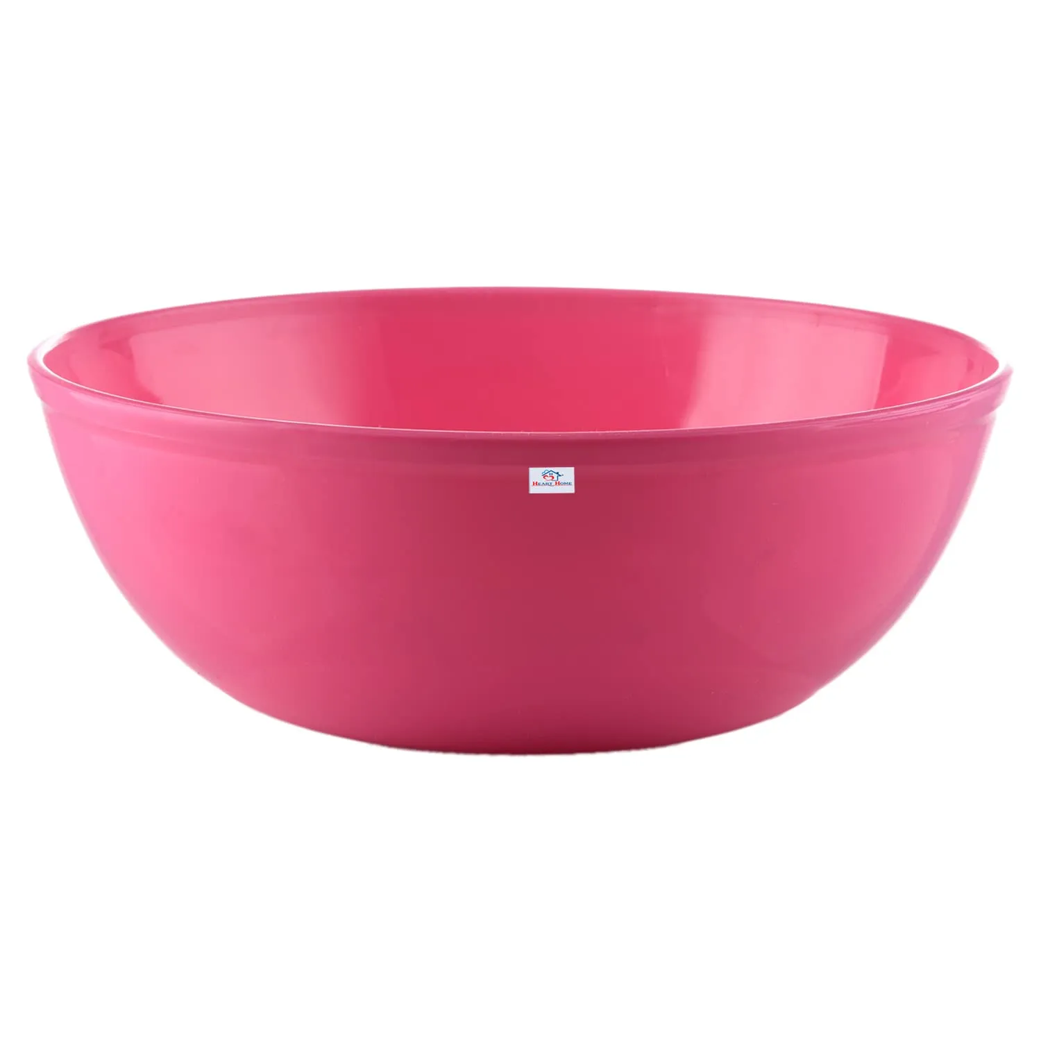 Heart Home Bowls|Plastic Dishwasher Safe Bowl|Multipurpose Serving Bowls|Bowls for Kitchen|Microwave Safe Bowls for Salad|Soup|Pasta|2000 ML|Pack of 2 (Pink)