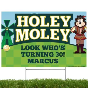 Holey Moley Mini Golf Personalized Yard Sign