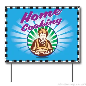 Home Cooking Curbside Sign, 24"w x 18"h, Full Color Double Sided