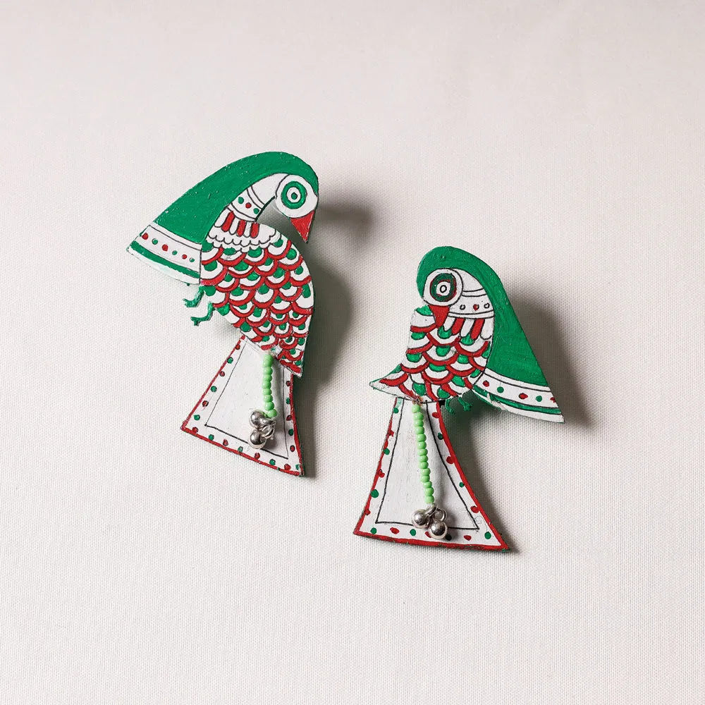 Hum Tum - Madhubani Handpainted Wooden Earrings