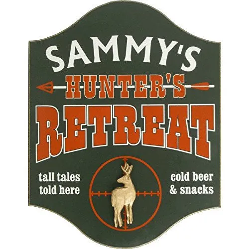 Hunter Retreat Deer Custom Wooden Novelty Sign