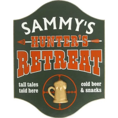 Hunter Retreat Mug Custom Wooden Novelty Sign