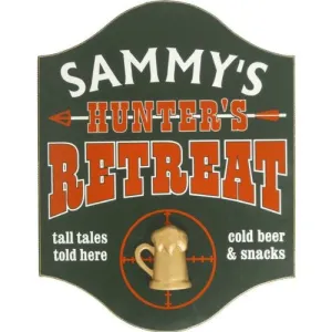 Hunter Retreat Mug Custom Wooden Novelty Sign