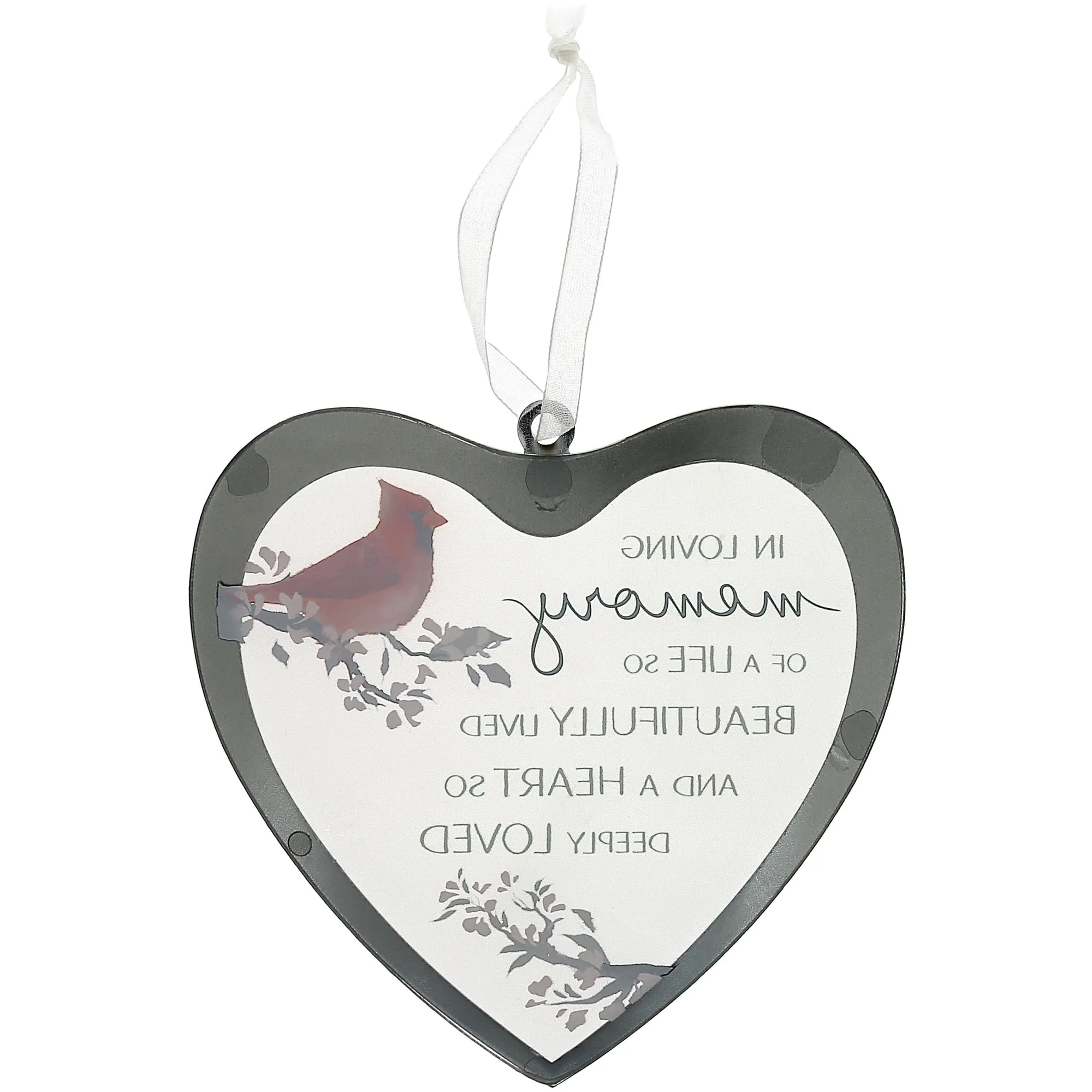 In Loving Memory 4.75" Mirrored Glass Ornament