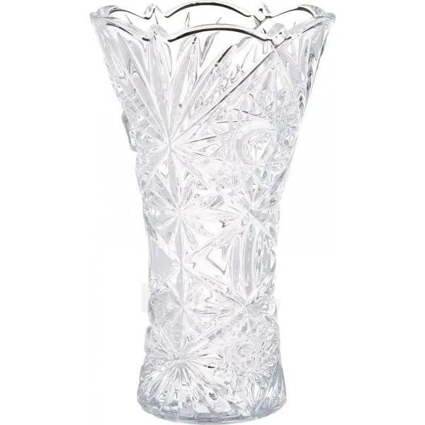 Incrizma Vase 9 inches Glass Flower Vase, Clear Transparent Crystal Transparent Vases for Vases for Living Room, Dining Table Centerpieces Décor (23 cm)