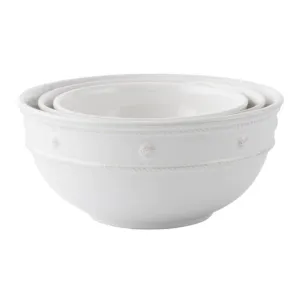 Juliska Berry & Thread Whitewash Nesting Serving Bowl Set/3pc