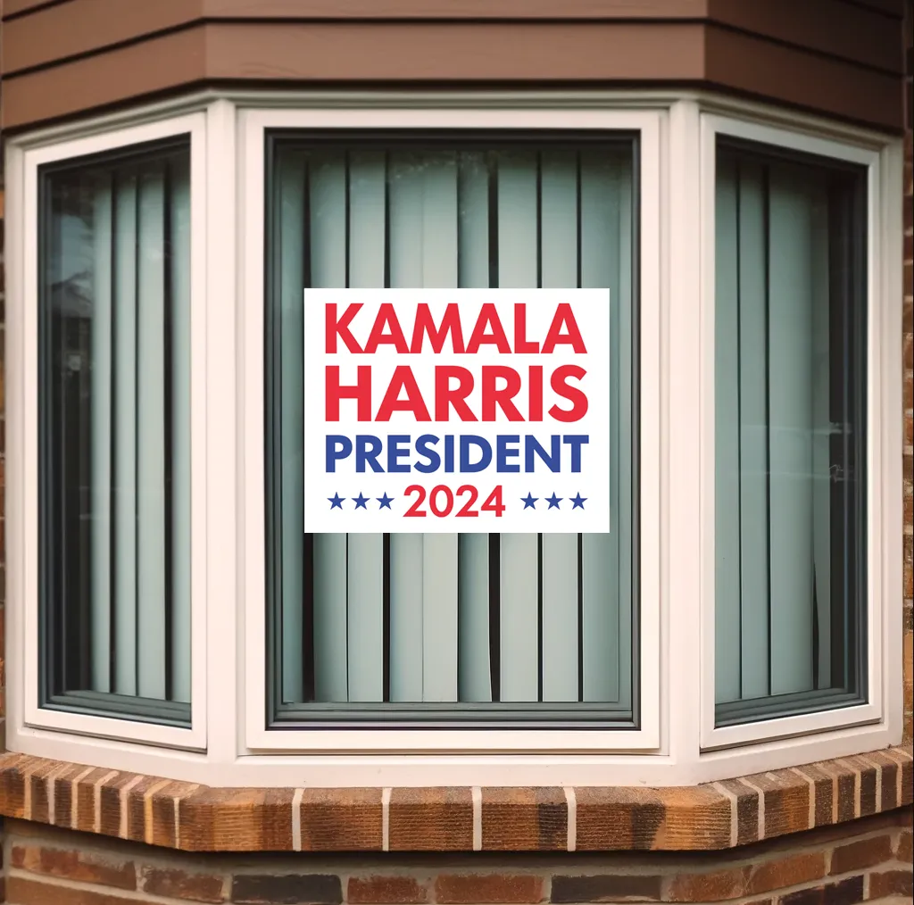 Kamala Harris President 2024 Window Cling - Sign