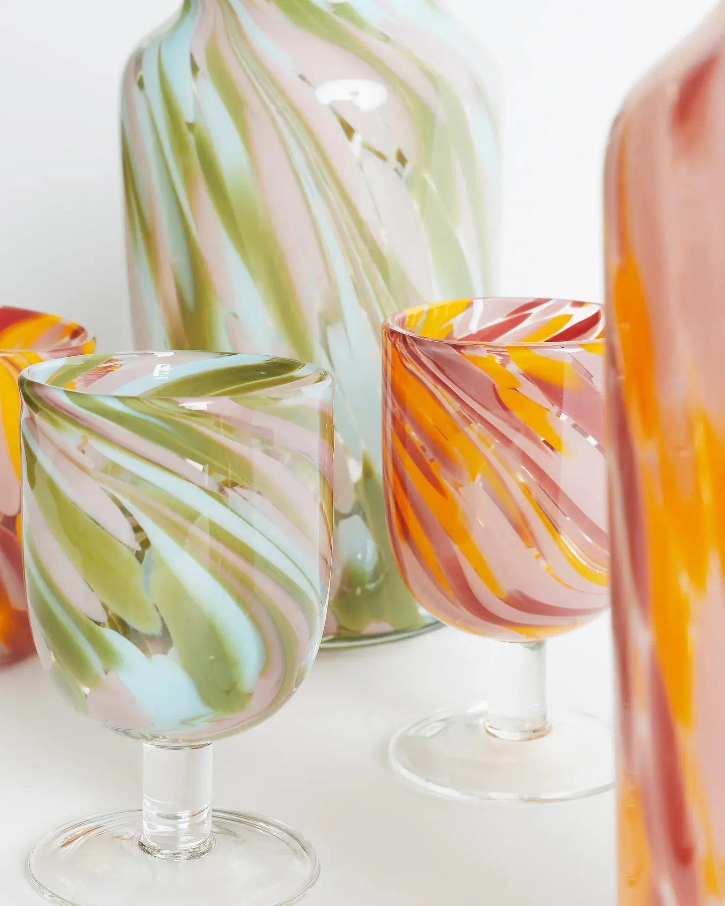 Kip & Co Desert Flower Swirl Cocktail Glass 2P Set