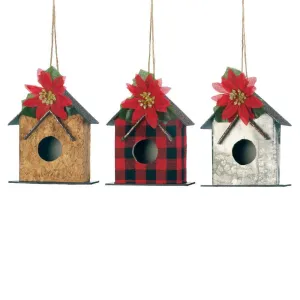 Little Birdhouse Christmas Ornament Set