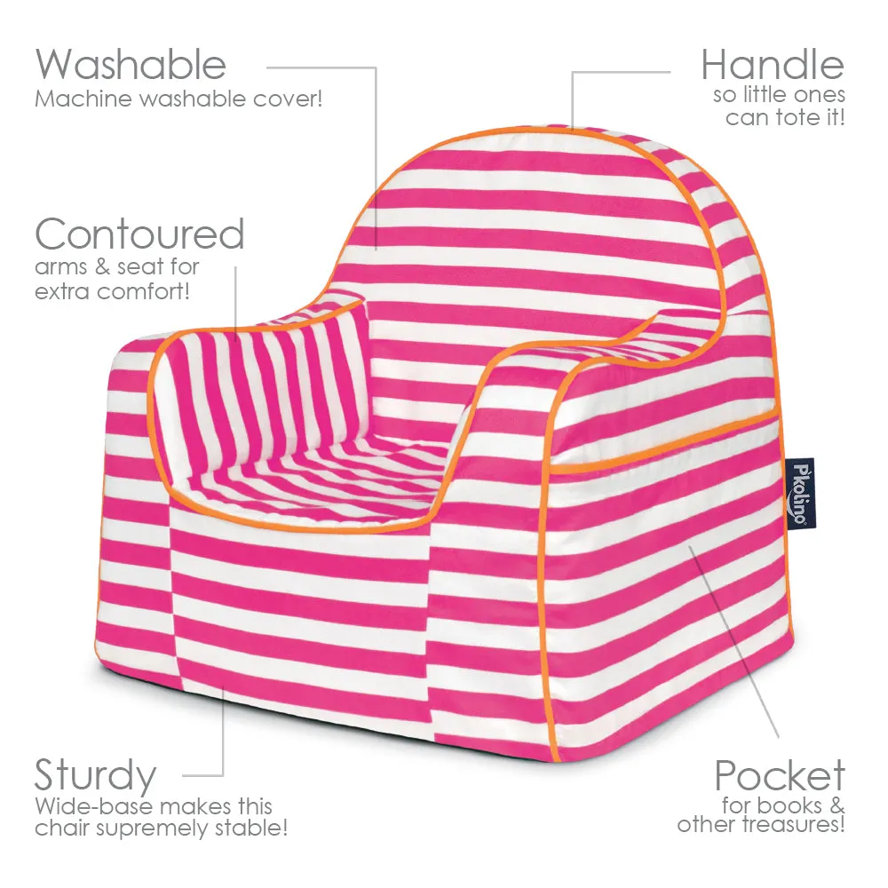 Little Reader Chair - Stripes Pink