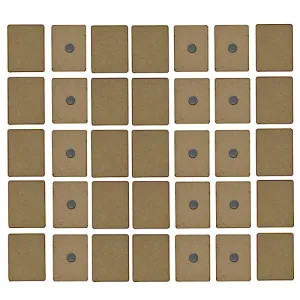 Maitri™ Set of 50 (2.5 Inch) Rectangle Shape Plain MDF Shaped Magnets with Magnets Already Fixed to It | It is Suitable for All Type of Craft and Painting Activities