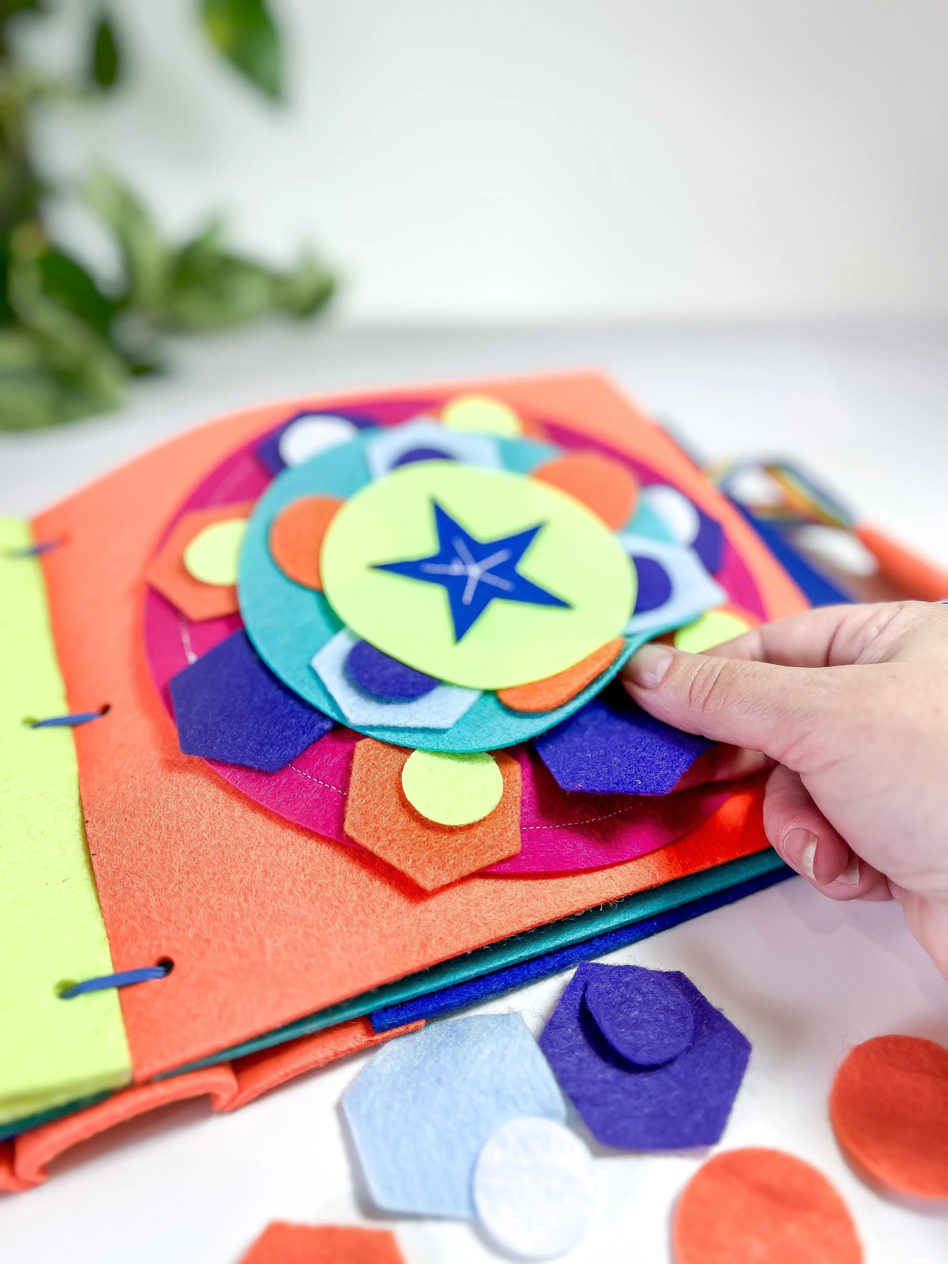 Mandala Builder Loose Parts Quiet Book Page