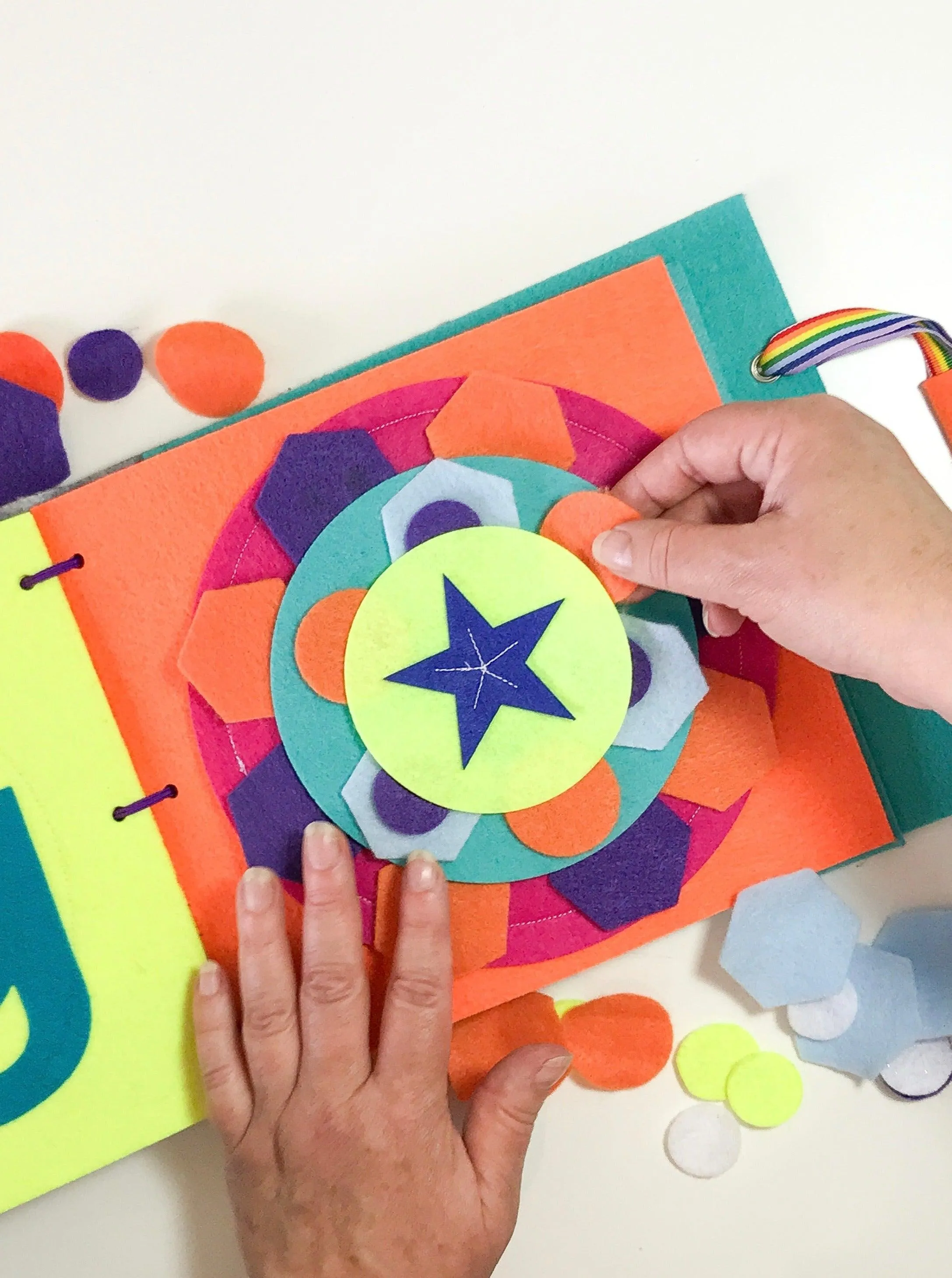 Mandala Builder Loose Parts Quiet Book Page