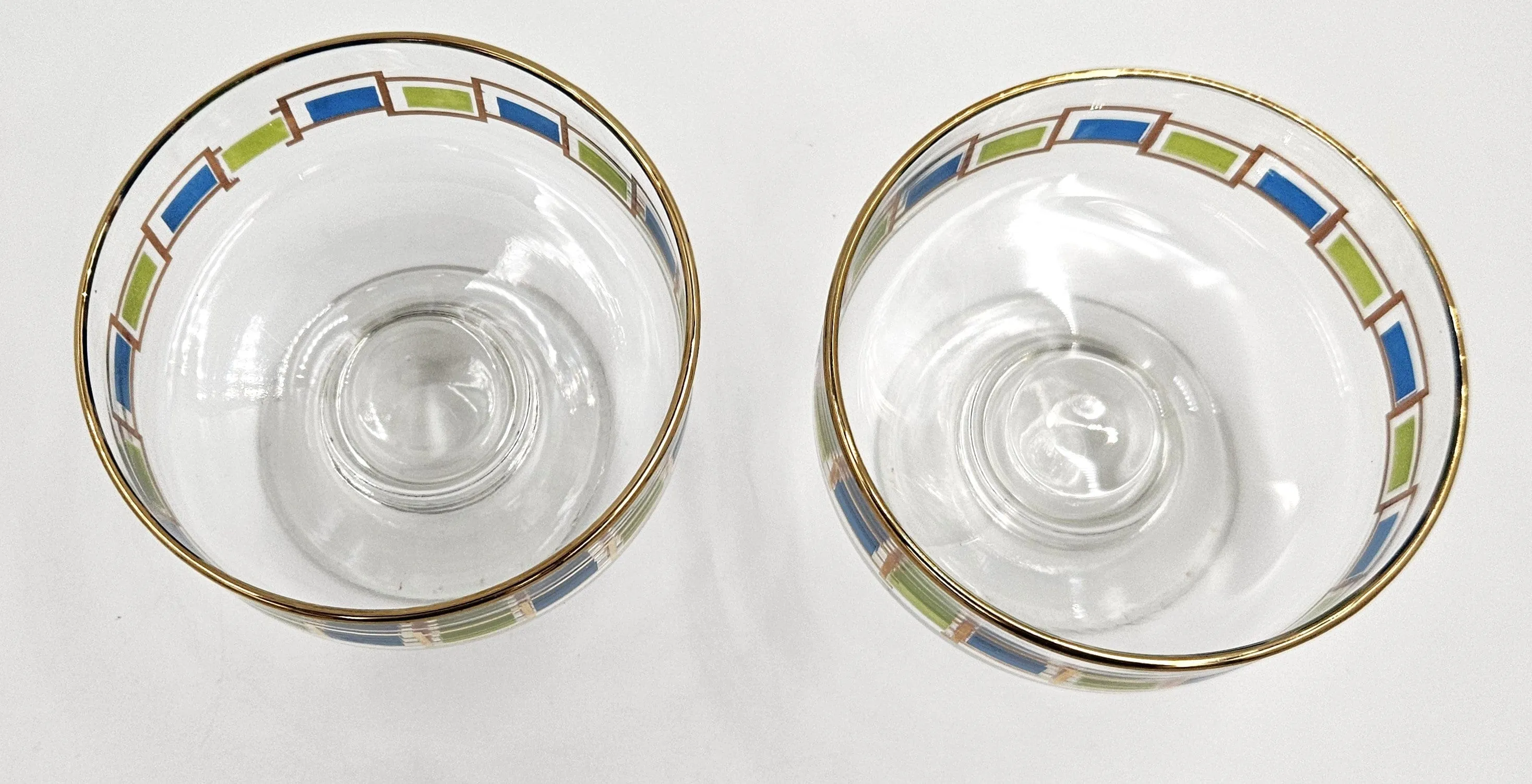 Mid Century Modern Libbey Set of 2 Footed Sherbet Dessert Bowls Circa 1960's