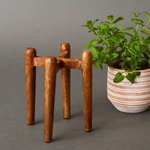 Mini Wood Tabletop Plant Stand