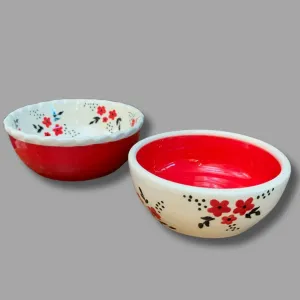 Nesting Dip Bowls: Red and Black set of 2