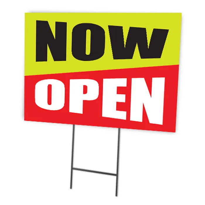 Now Open Full Color Double Sided Sign