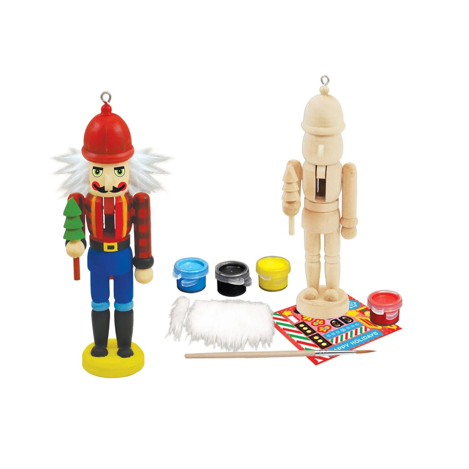 Nutcracker Lumberjack Ornament Wood Craft & Paint Kit