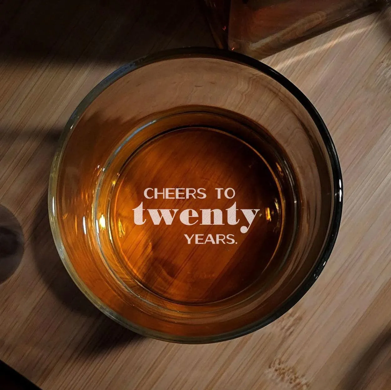 Personalized Cheers Birthday Lowball Glass - Bottom