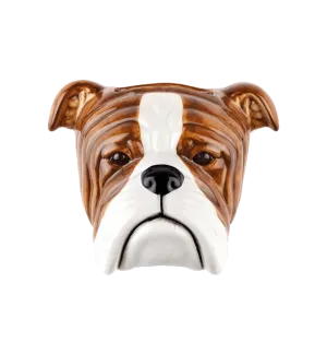 Quail English Bulldog Wall Vase