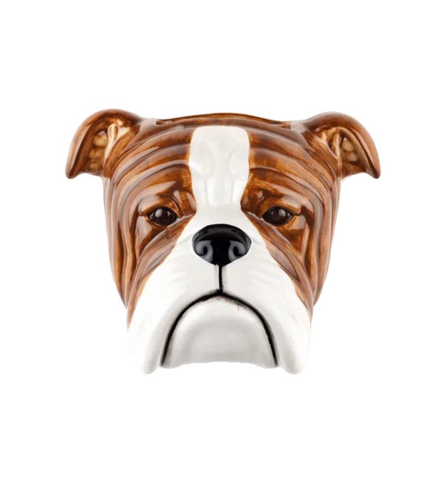 Quail English Bulldog Wall Vase