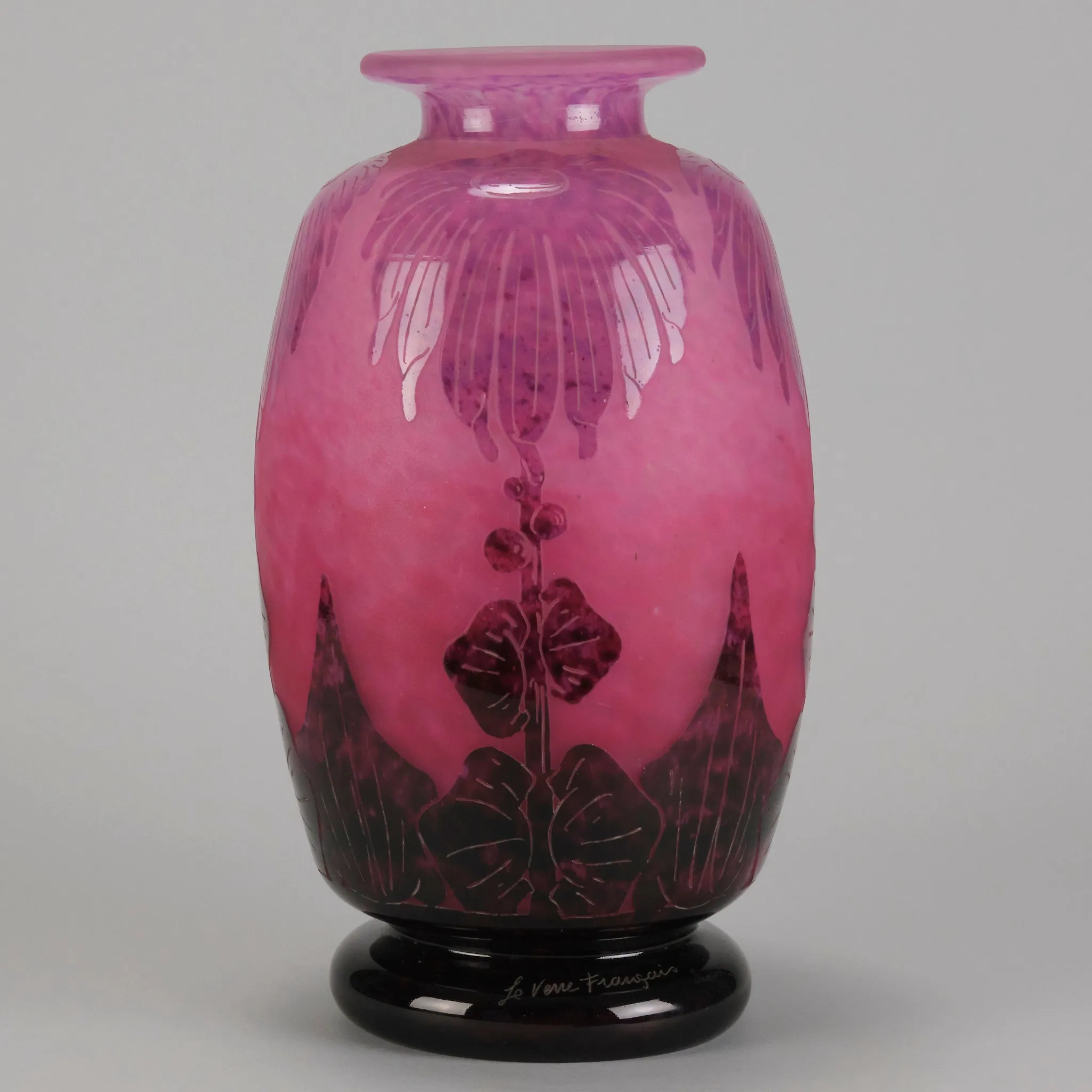 "Dahlia Vase" By Le Verre Français