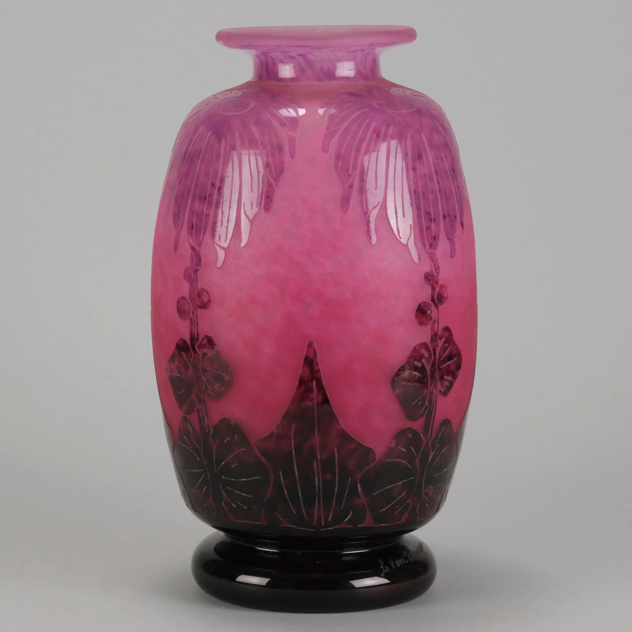 "Dahlia Vase" By Le Verre Français