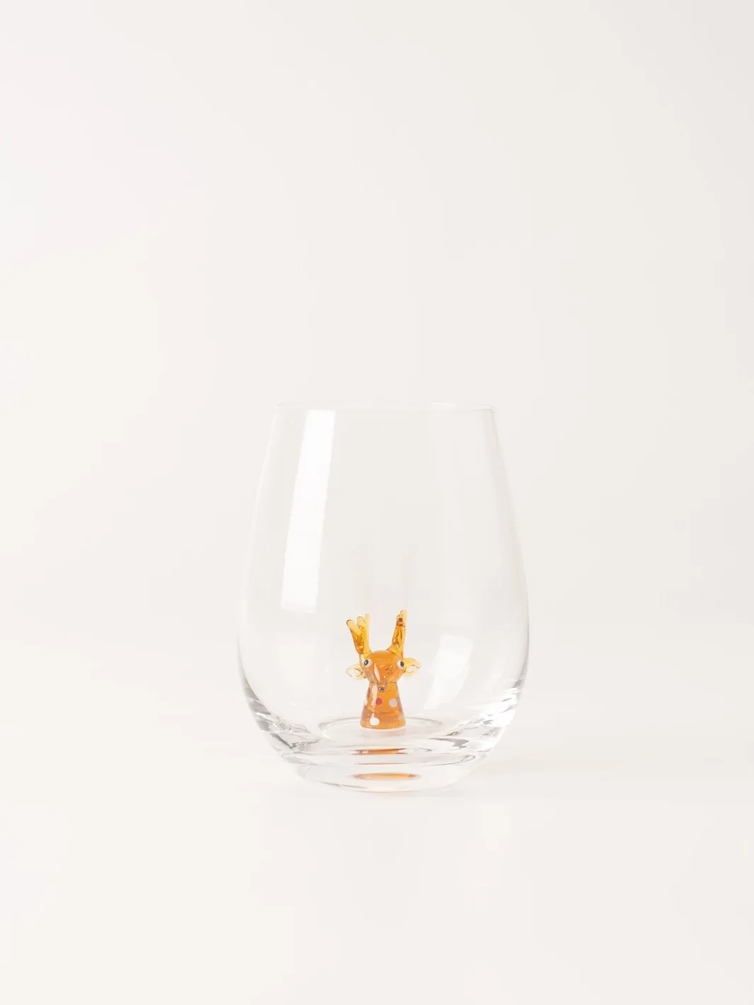 Reindeer Stemless Wine Glass