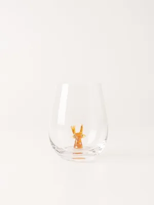 Reindeer Stemless Wine Glass