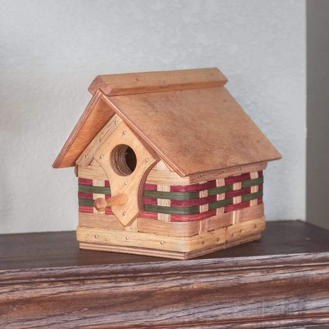 Rustic Bird House | Vintage Amish Woven Wooden Birdhouse