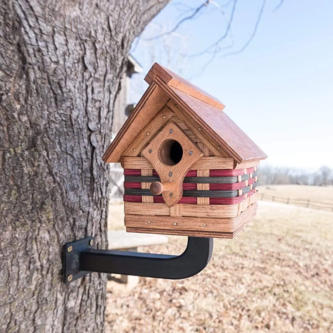 Rustic Bird House | Vintage Amish Woven Wooden Birdhouse