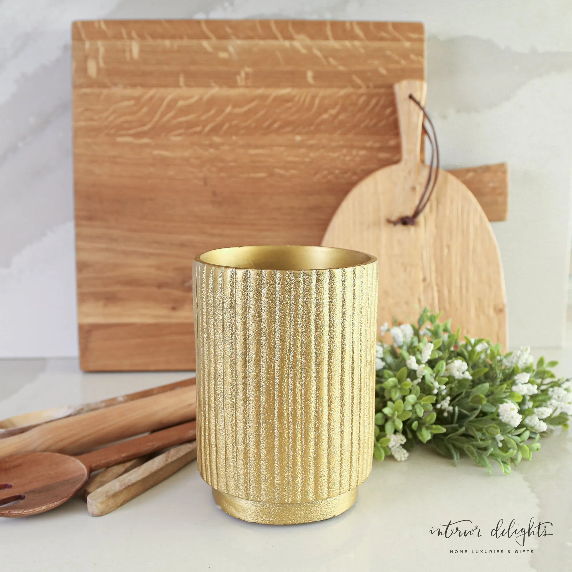 SALE: Gold Flower Pot