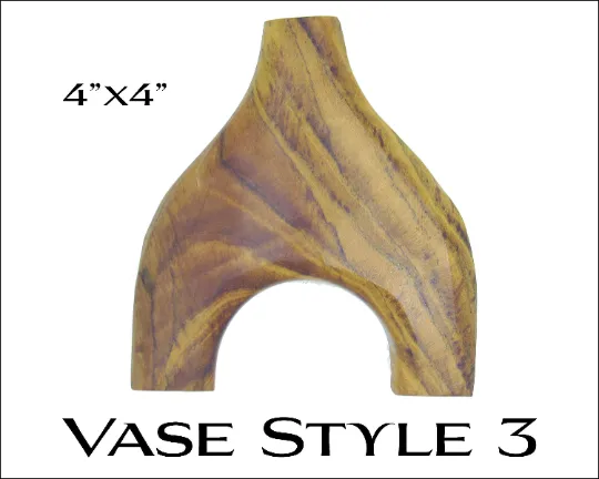 Set of Hand Carved Vases - Monogram Engraving by Tuckahoe Hardwoods