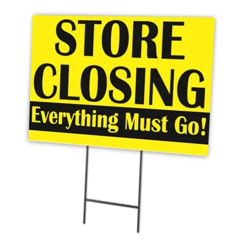 Store Closing Full Color Double Sided Sidewalk Signs