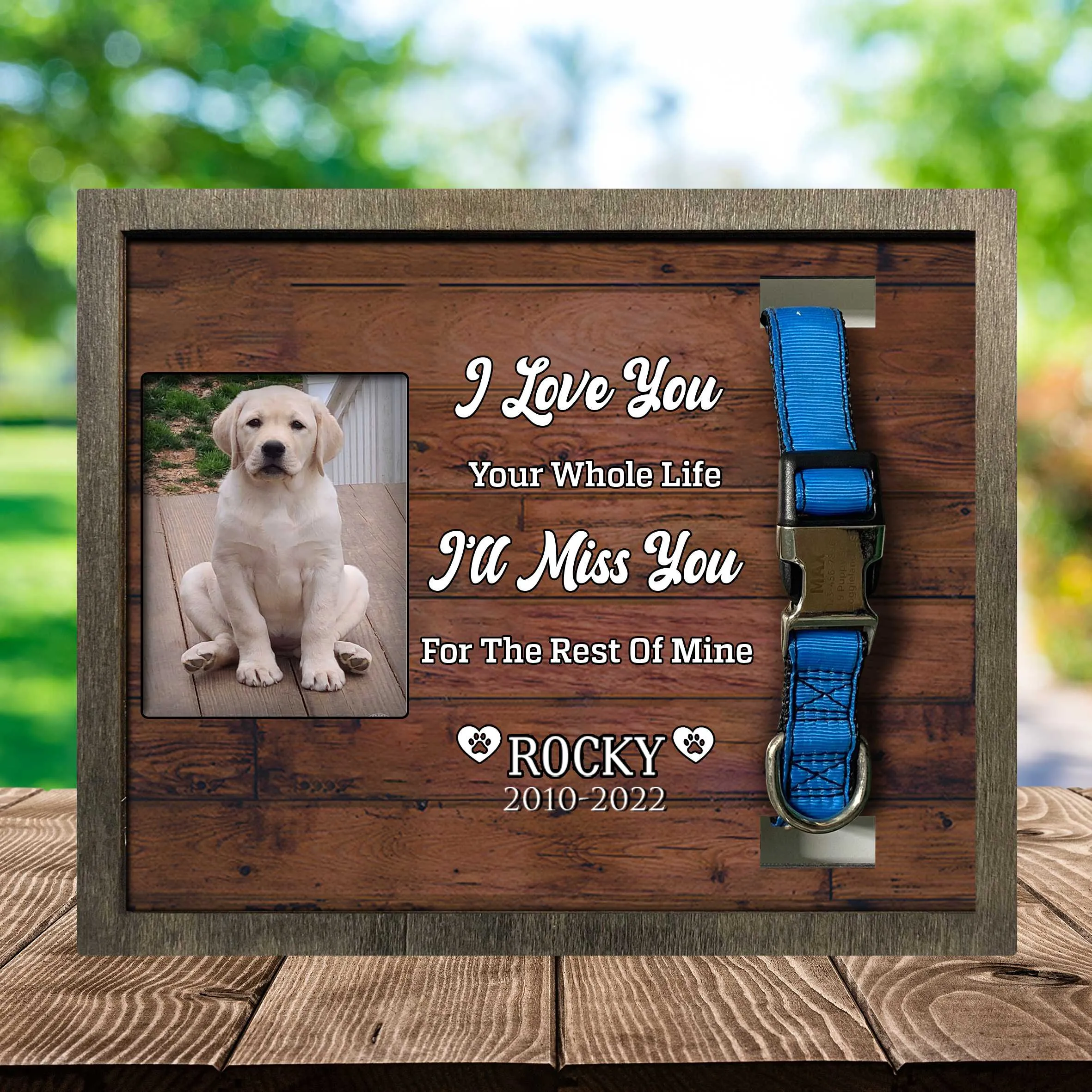 They Walk Beside Us Every Day, Pet Memorial Picture Frame, Memorial Plaques Personalized