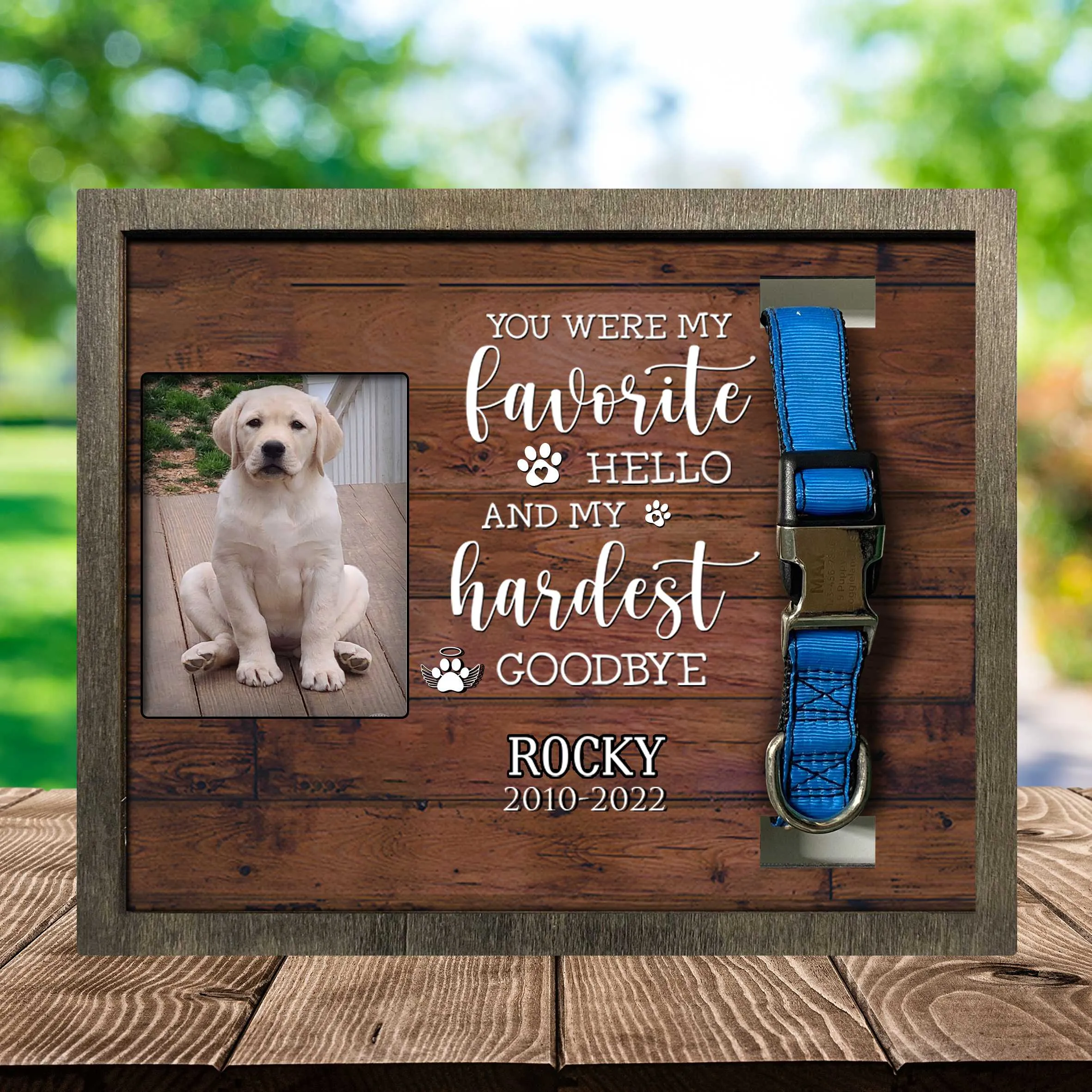 They Walk Beside Us Every Day, Pet Memorial Picture Frame, Memorial Plaques Personalized