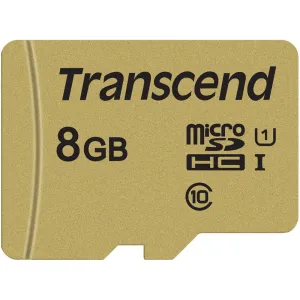 Transcend 8GB UHS-1 Class 10 micro SD 500S Read up to 95MB/s Built with MLC Flash Memory Card   SD Adapter