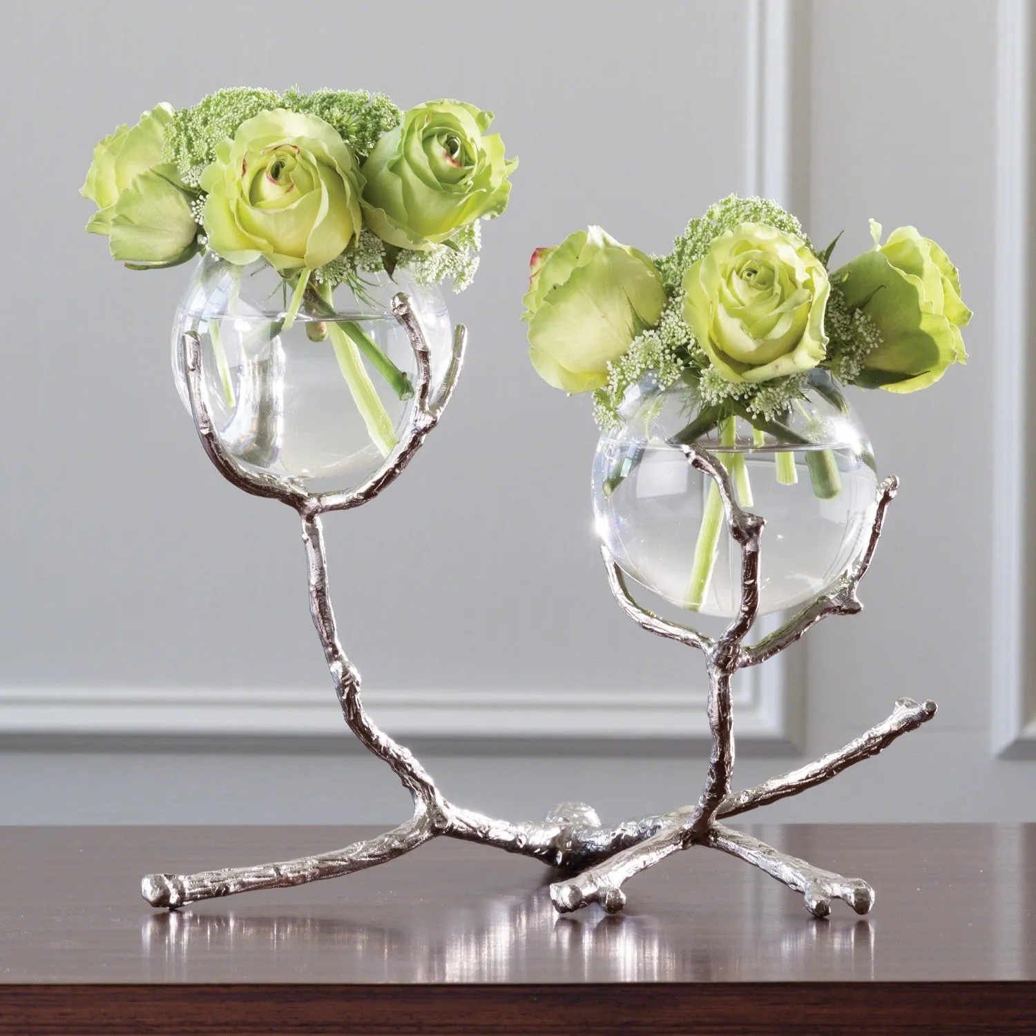 Twig 2 Vase Holder - Nickel