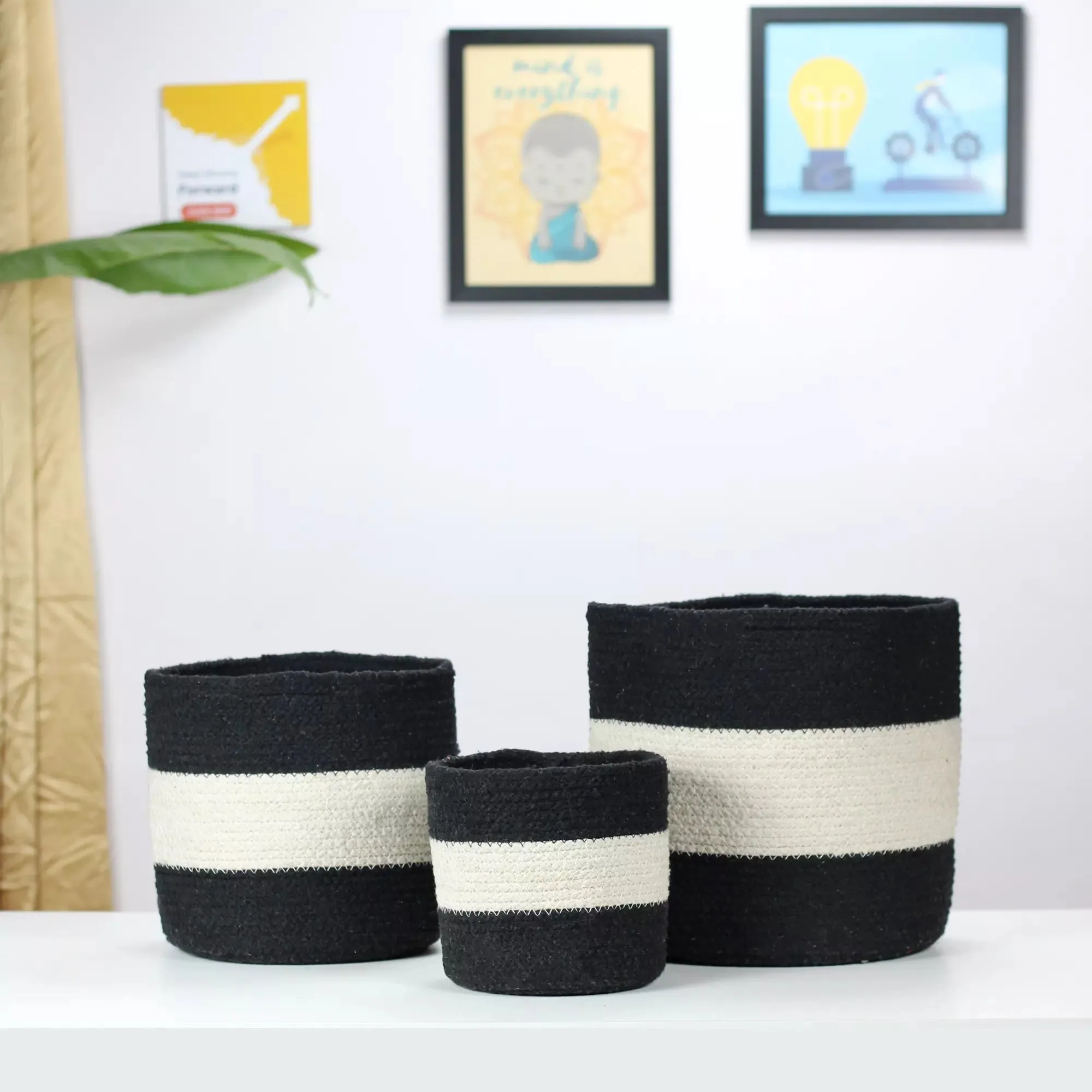 Twin Black Cotton Planter - (Pack of 3)