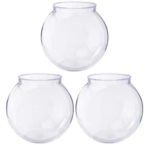 Urban Moon Mini Glass Flower Vase, Candy Jar, Money Plant, Bamboo Plant Pot, Mini Fish Bowl for Home, Table & Office Decoration - Pack of 3 Piece, 4 Inches