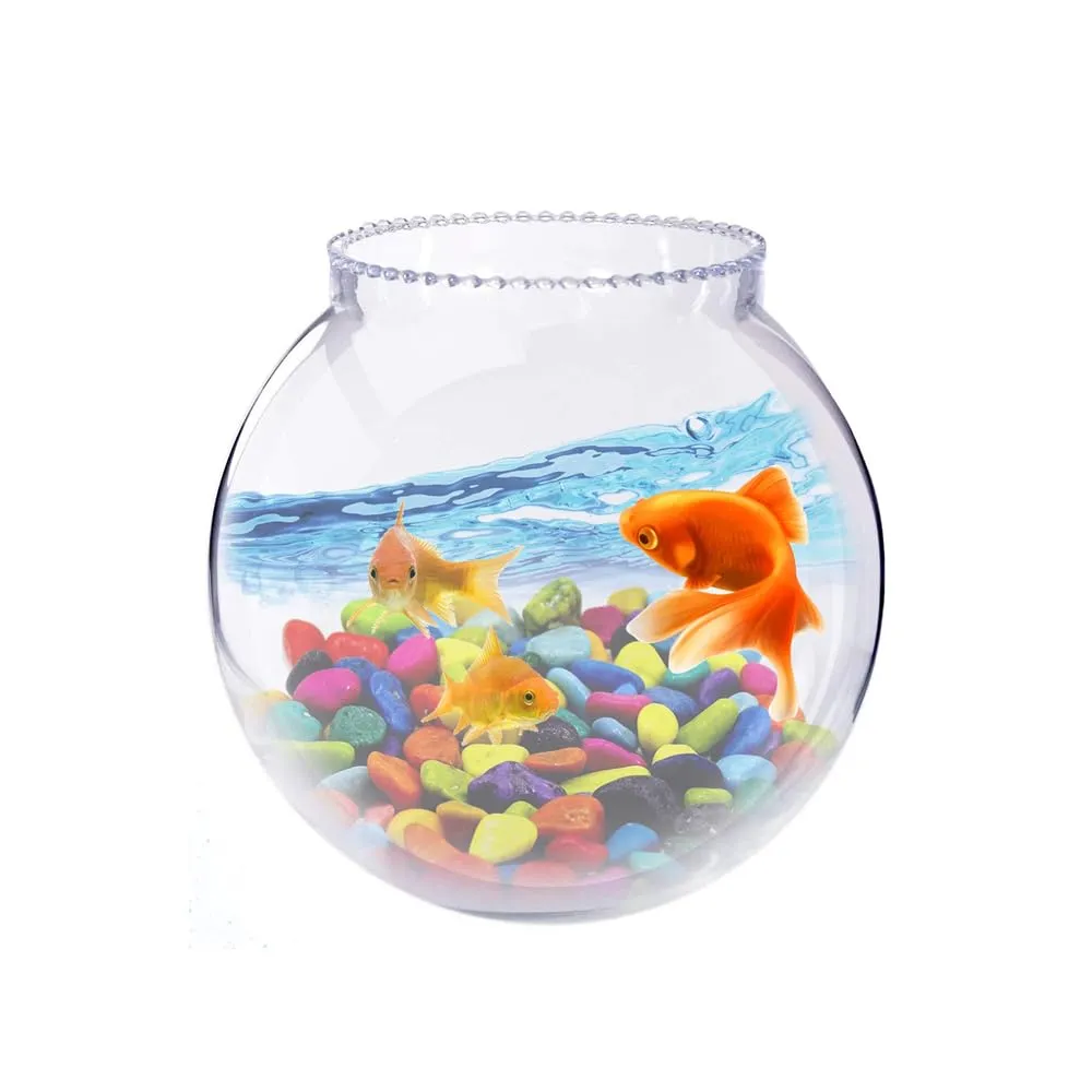 Urban Moon Mini Glass Flower Vase, Candy Jar, Money Plant, Bamboo Plant Pot, Mini Fish Bowl for Home, Table & Office Decoration - Pack of 3 Piece, 4 Inches